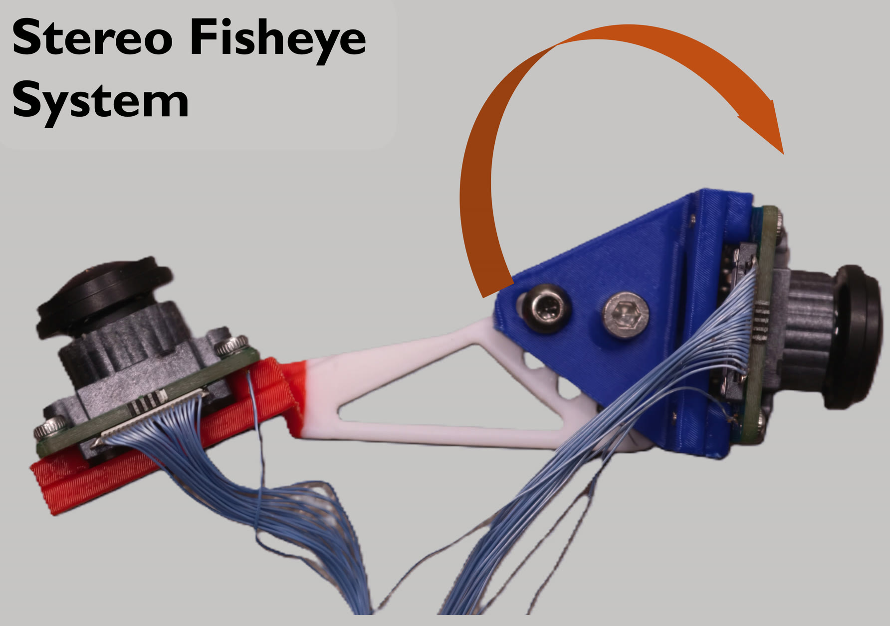 Stereo fisheye real-world camera system.